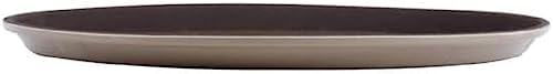 TrueCraftware- 11" Round Serving Tray Fiberglass Brown Set of 2- Non Slip Surface Service Trays Round Tray Plastic Food Meals Server Tray for Home Kitchen Restaurant Cafeteria Bar Hotel - color: Brown, size: 11" Round