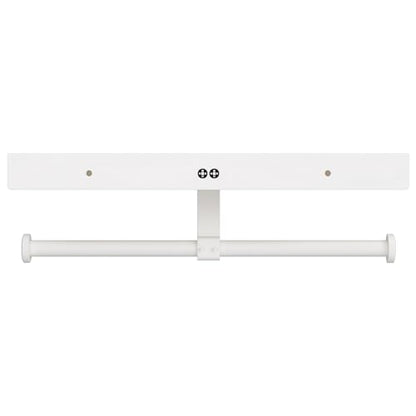Danpoo Bathroom Toilet Paper Holder with Shelf, Wall Mount, Double Roll, White - color: White