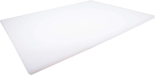 Thirteen Chefs Extra Large 24 x 18 Plastic Cutting Board - 1/2" Thick White HDPE for Restaurants and Professional Kitchens - color: White, size: 24"L x 18"W