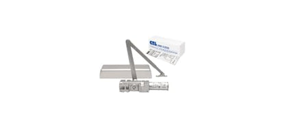 CRL PR90A Aluminum Adjustable Spring Power Size 1 to 6 Cast Iron Surface Mount Door Closer