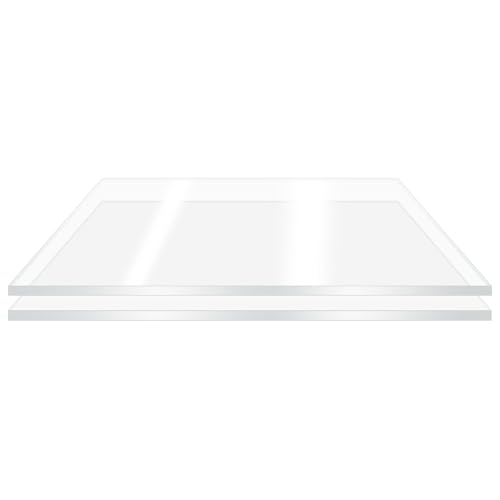 2 Pieces 24 x 36” Clear Acrylic Sheet Plexiglass - 1/8”(3mm) Thick, Use for Craft Projects, Signs, DIY Projects and More; Cut with Saw or Hand Tools, No Laser Cut - size: (2 Pieces) 24" x 36", style: 3mm Thick (1/8”)