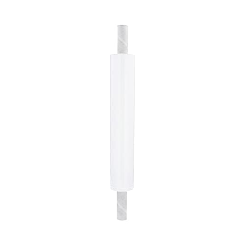 PSBM 1 Roll White Stretch Film/Wrap with Handles 20 Inch x 1000 Feet 80 Gauge, Heavy Duty Industrial Strength Shrink/Plastic Wrap for Moving, Packing, Shipping, Pallet Wrapping & Storage - size: 1 Roll, style: White