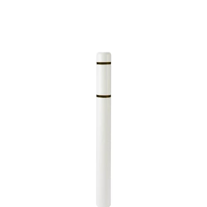BollardGard 4" x 72" Bollard Cover White - Innoplast (White Black Tape) - color: White Black Tape, size: 4\"x72\"