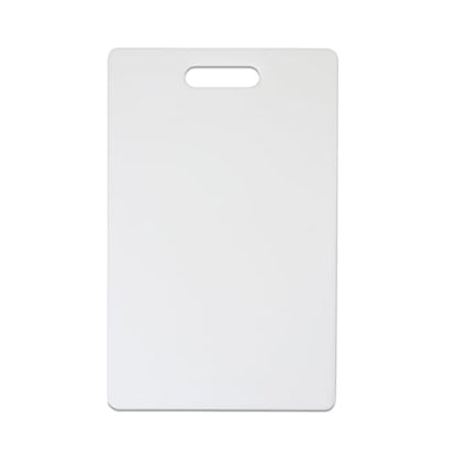 Dexas NSF Polysafe Cutting Board with Handle, 9.5 x 15 Inches, Reversible Non-Slip Kitchen Cutting Board, White - size: 9.5"L x 15"W, style: Flat