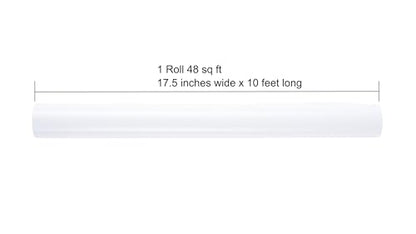 ZINTBIAL Matte White Wrapping Paper Roll with Cut Lines - Solid White Holiday Gift Wrap for Mother's Day,Wedding,Birthdays,Bridal Shower,Engagement - 17.5 in x 33 ft (48 sq. ft), Easy to Cut - color: Matte-White
