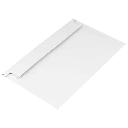 JAPCHET 200 PCS 9.75 x 6.25 Inch Rigid Mailers, Flat Photo Document Mailers with Self Seal Closure, White Cardboard Envelopes for Shipping CD, Photos, Documents, Papers