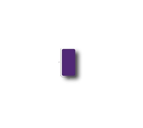 5S Location Marking Dash - Adhesive Dash Shaped Floor Marker by Graphical Warehouse - Rounded Corners (3x1.5 (50 Pack), Purple) - color: Purple, size: 3x1.5" (50 pack)