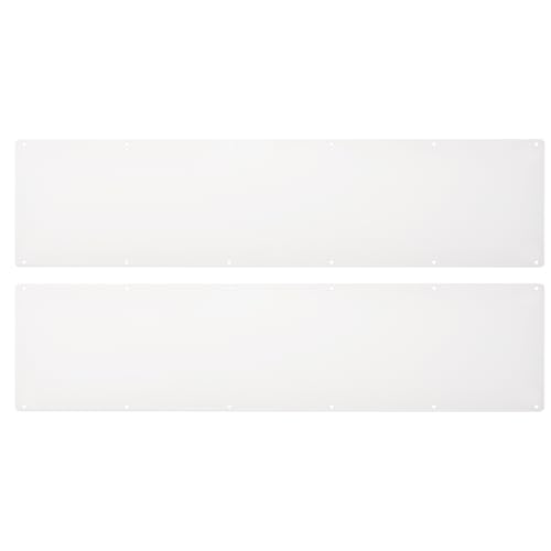 uxcell 2pcs Door Kick Plate, 8 x 34 Inches Aluminum Kick Plate Door Plate, 2 mm Thickness, for Exterior Front Door or Back Door, White - color: White, size: 8 x 34 Inch