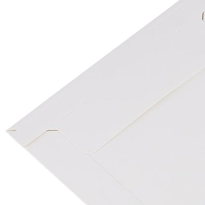 SINJEUN 200 Pack Rigid Mailers, 250 gsm Self Seal White Cardboard Envelopes, Stay Flat Envelopes for Files, Photos, Pictures, Papers