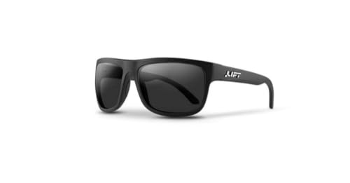 LIFT Safety Banshee Safety Glasses | ANSI Z87.1 Polycarbonate Lens | TR-90 Frame | Rubber Nose Pads | 99.9% UV Protection - color: Black/Smoke