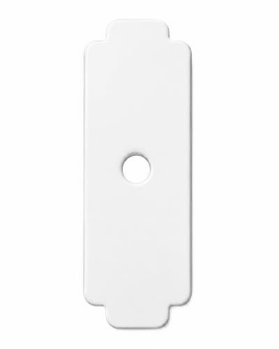 trust4care 4-Pack White Rectangle Backplates of Bifold Cabinet Knobs - color: White