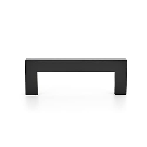 Ravinte Matte Black Cabinet Handles Square Pulls 3-1/2 Inch 10 Pack - size: 4 Inch (3-1/2 Inch Hole Center)