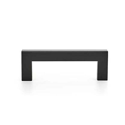 Ravinte Matte Black Cabinet Handles Square Pulls 3-1/2 Inch 10 Pack - size: 4 Inch (3-1/2 Inch Hole Center)