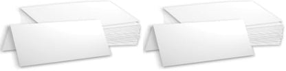Hamilco White Tent Place Cards 3.5x11-80lb Cover Heavyweight Pre-Scored Folded Name Cards for Meetings, Events, Banquets, Weddings & Conferences (200 Pack) - size: Size 3 1/2" x 11" - White (Pack of 2)