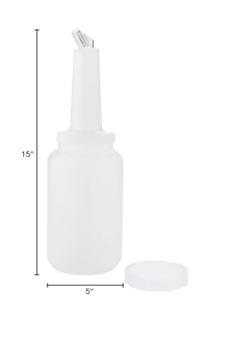 Restaurantware Plastic Storage Container Bottle, Quick Pour, 2.5 qt - color: Clear, size: 80 Ounces