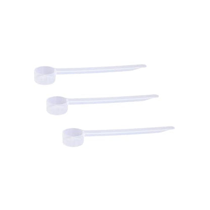 5cc Long Handle Measuring Scoop (1 Teaspoon / 5mL) - Heavy-Duty Plastic Spoon for Powders, Pre-Workout, Supplements, and Spices, 3-Pack