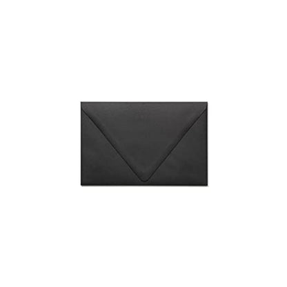 LUXPaper A9 Contour Flap Invitation Envelopes | 5 3/4" x 8 3/4" | Midnight Black | 80lb. Text | 50 Qty - color: Midnight Black