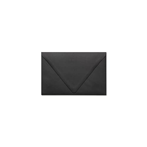 LUXPaper A9 Contour Flap Invitation Envelopes | 5 3/4" x 8 3/4" | Midnight Black | 80lb. Text | 50 Qty - color: Midnight Black