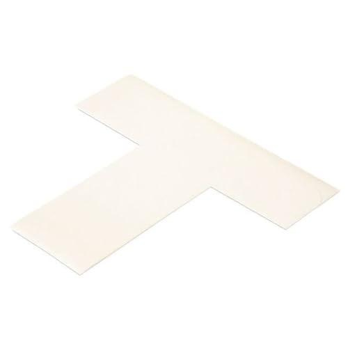 Mighty Line WT Floor Marker Tape T Shape 6-Inch by 6-Inch by 2-Inch, White, Pack of 100 - color: White