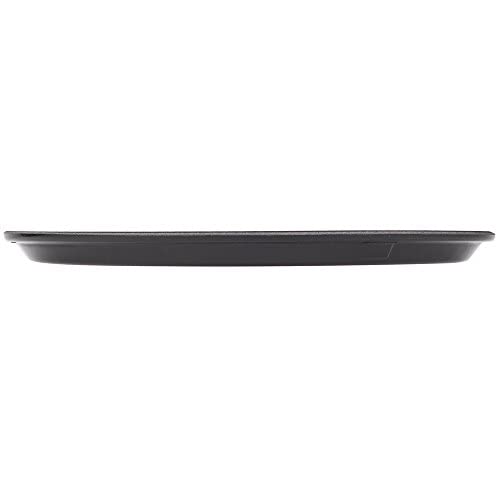 TrueCraftware- 11" Round Non-Slip Serving Trays Black Set of 2- Restaurant Serving Tray Rubber Lined Serving Tray Serving Coffee Appetizer Breakfast Perfect for Kitchen Café Hotel and Restaurants - color: Set of 2, size: 11 Inch