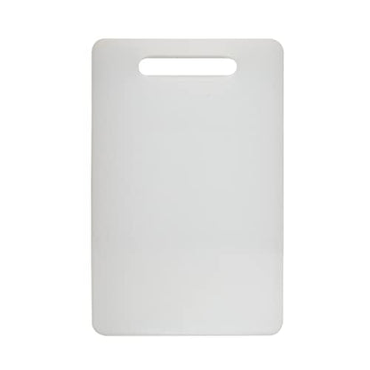 Fotouzy Plastic Utility Cutting Board with Handles, Food Safe PP Material, Dishwasher Safe, Thick Chopping Board, Large Size, Easy Grip Handle, for Kitchen (White) - color: White