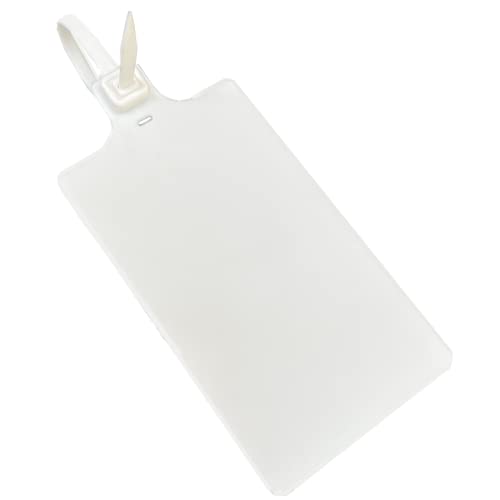 Blank Waterproof Plastic Tags for Labeling Marker Ties Large Tag Fastener Zip Tie Label Security Seal Tags 2.28"×3.94" 200pcs,White - color: White, size: 200pcs