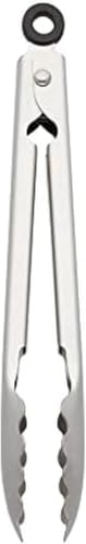 KitchenAid Gourmet Stainless Steel Serving Tongs with Hang Hook and Secure Closing Lock, 9 Inch, Stainless Steel (Pack of 12) - color: Stainless Steel, size: 9 Inches (Pack of 12)