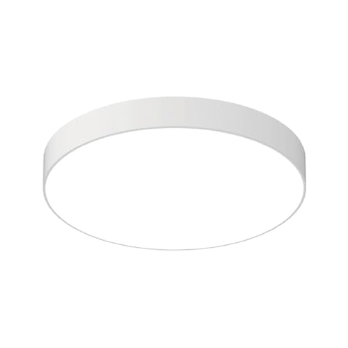 Goodlite 5" 12W LED Edgeless Round Surface Mount White Finish Modern Ceiling Disk Light, Dimmable, 780 Lumens, 5 Selectable Color Temperatures (27k-30k-35k-41k-50k), J-Box Installation, 1ct (G-48540) - color: White, size: 5 Inch