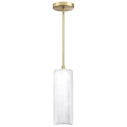 2 Pack 1 Light Hanging Kitchen Island Natural Polyhedral Alabaster Marble Pendant Ceiling Light Fixture,Modern Industrial Farmhouse Light Gold Finish Over Sink Restaurant bar Corridor - color: Gold 3.6" Round Marble, size: 2 Pack
