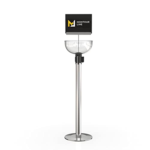 Montour Line Merchandising Display Bowl for Retractable Belt Barrier Stanchion