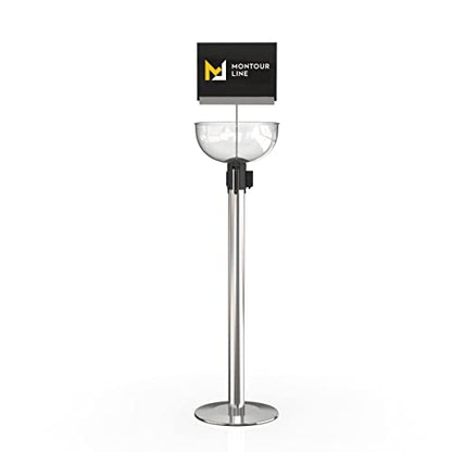 Montour Line Merchandising Display Bowl for Retractable Belt Barrier Stanchion