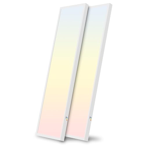 hykolity 1x4 LED Flat Panel Light,4800LM,3CCT 3000K/4000K/5000K - color: White, size: 1x4Ft 2-pack