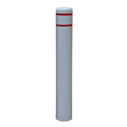 Durable Bollard Cover Heavy Duty Shell - Weather Resistant Anti-Collision - Universal Fit Parking Lot, Dock, Warehouse (Multiple Sizes & Colors Available) (46" H, Grey, 7" Dia) - color: Grey, size: 7"Dia, style: 46"H