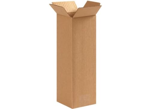 Secure Seal - 4x4x12 Pack of 50 Corrugated Cardboard Packing Shipping Mailing Moving Carton Boxes - color: 50 Pack, size: 4x4x12