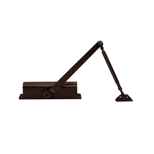 Door Closer, Commercial Grade 2 Hydraulic Closer, Spring Size 4, Surface Mount, Self-Closing, Adjustable Sweep & Latch Speed, Duronotic Bronze Finish - color: Duronic Anodized