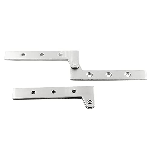 4Pcs 4 Inch 360 Degree Rotatable Door Pivot Hinges, Stainless Steel Hinge Door Pivot Hinge with Screws, for Windows Door Cabinet Cupboard - size: 4Inch