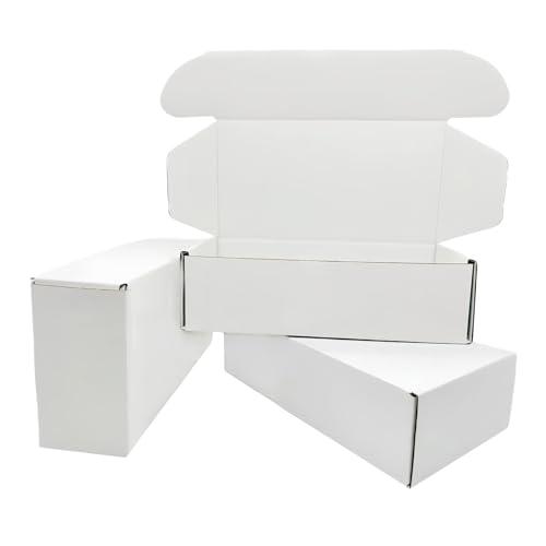 7x5x2 inch Small White Mailers Boxes Set of 10 - size: 7x5x2 inch