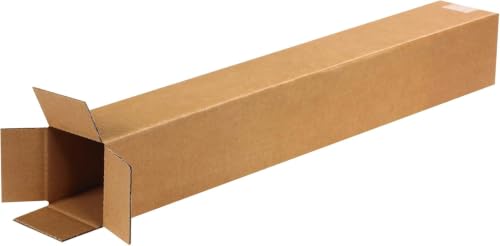 BOX USA Tall Boxes Holds 65lbs, 4x4x28 100-Pk for Shipping & Packing - size: 100 Pack
