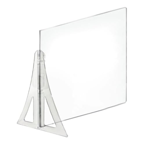 Azar Displays 179890-187 Protective Sneeze Guard for Counter and Desk - Portable Plexiglass Barrier - Plastic Shield Partition for Desk, 2-Pack - size: 20 in x 20in