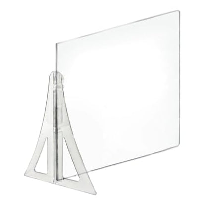 Azar Displays 179890-187 Protective Sneeze Guard for Counter and Desk - Portable Plexiglass Barrier - Plastic Shield Partition for Desk, 2-Pack - size: 20 in x 20in