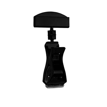 POP Clip on Sign Holder | 3 1/8"w Sign Holder | 1" Grip Capacity Clip | Stainless Steel Spring | 25 Pack | 4" Stem | Black - color: Black