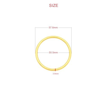 40pcs 4 Sizes O Rings Welded Strong Metal Heavy Duty Round Ring for Pet Collars Buckle Belts Strap Webbing Sewing - color: 2"(50mm) Gold 6pcs