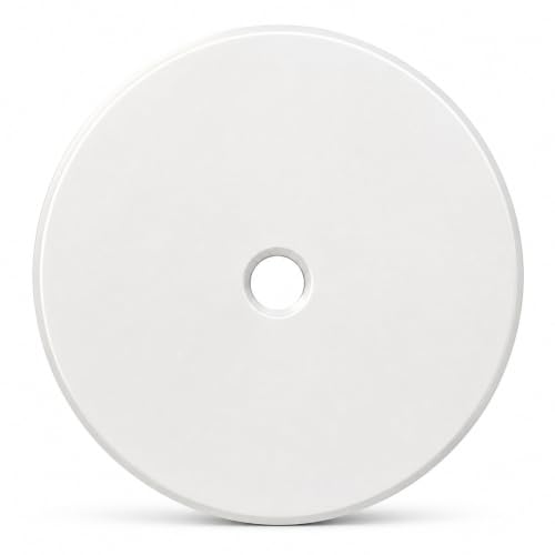 trust4care 4-Pack 2.0" White Backplates of Bifold Closet Cabinet Knobs - color: White