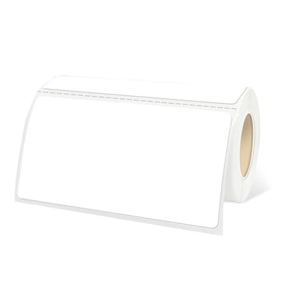 2×4 Inch White Removable Thermal Labels,Waterproof Thermal Label,250 Sheets per Roll with Perforated Lines - color: White, size: 2×4 inch