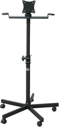 Audio2000'S S420X Portable Flat Screen Panel LCD LED TV Monitor Stand Including a Base Configured with Five Caster sand a 75 X 75mm/100 X 100mm Standard VESA Mounting Plate