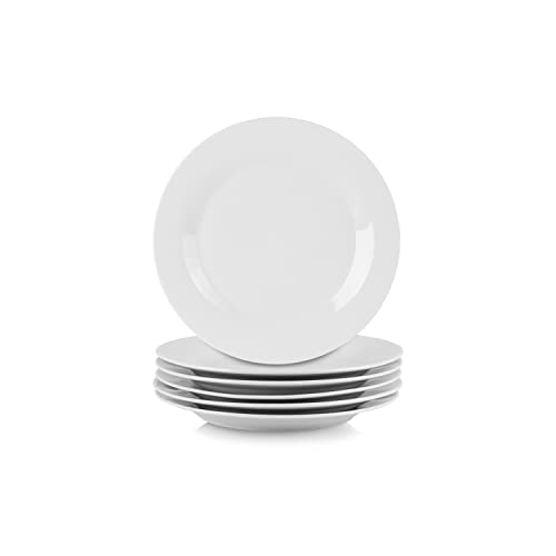 10 Strawberry Street Simply White 7.5" Round Salad Plate, Set of 6 - size: Salad Plate, style: Round