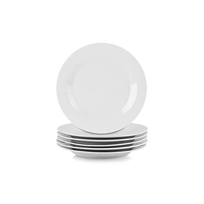 10 Strawberry Street Simply White 7.5" Round Salad Plate, Set of 6 - size: Salad Plate, style: Round