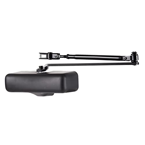 BRINKS Commercial - Heavy Duty Residential Door Closer, Matte Black Finish - Size 3 with a 155-Degree Opening Range and Adjustable Closing Speed