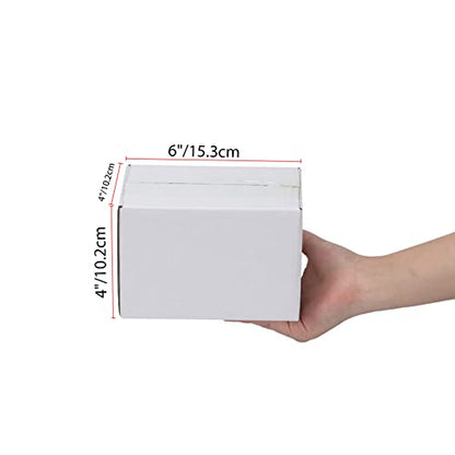 Calenzana 6x4x4 Shipping Boxes Set of 40, Small Corrugated Cardboard Box for Mailing Packing Gifts, White - size: 6x4x4, style: 40 Pack
