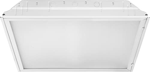 Lithonia Lighting 2x2 Lensed LED Troffer Light, Recessed LED Drop in Ceiling Light with Prismatic Lens for Grid Ceilings, 120 Volt, 4000K Cool White - color: Non-Dimmable